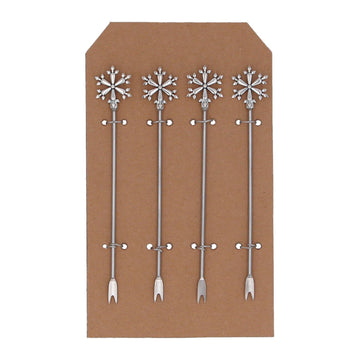 Metal snowflake fork 4 pack - Daisy Park