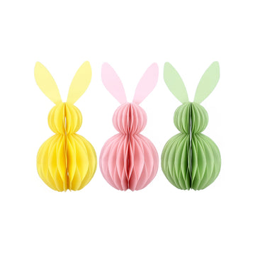 Pastel large honeycomb paper bunny - Daisy Park