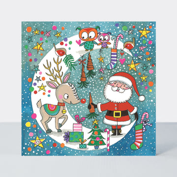 Santa & Rudolph Jigsaw card - Daisy Park