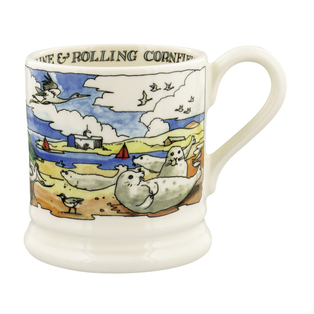 Emma Bridgewater Landscape Of Dreams Norfolk Coast 1/2 Pint Mug - Daisy Park