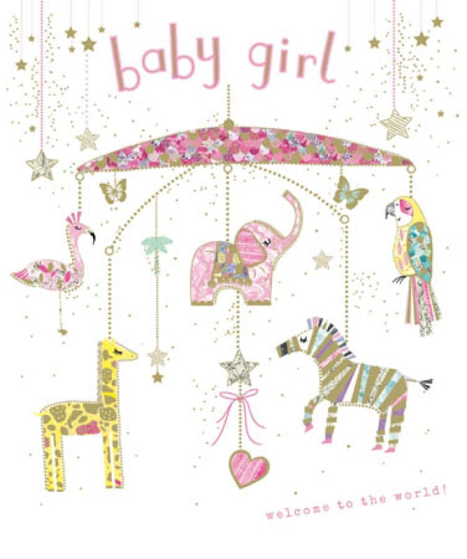 Baby girl welcome to the world card - Daisy Park