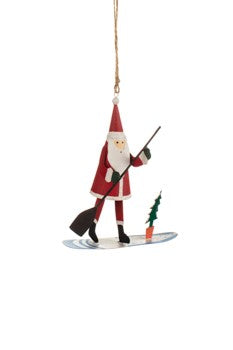 Paddle board Santa Christmas decoration - Daisy Park