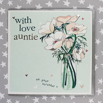 With love Auntie on your birthday card - Daisy Park