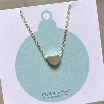 Christmas Bauble - Silver Heart Necklace - Daisy Park