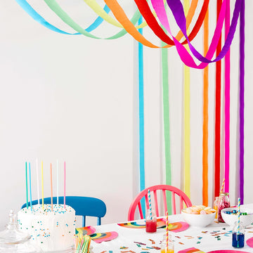 Birthday brights Rainbow Party streamers - Daisy Park