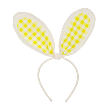 Spring Bunny ears yellow gingham headband - Daisy Park